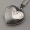 Vintage sterling silver heart locket pendant with sterling silver necklace, 7.3g total